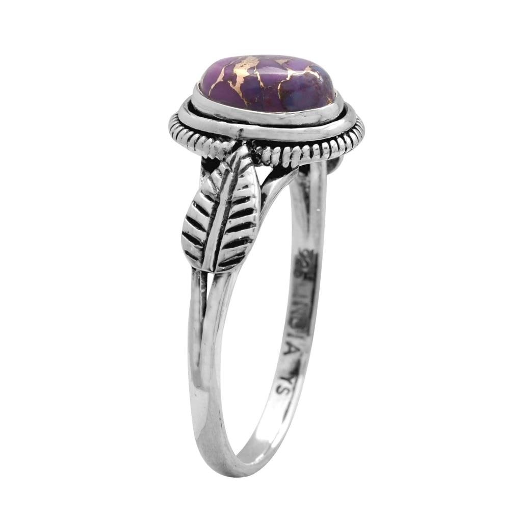 Premium YS Gems Sterling Silver Purple Copper Turquoise Ring - Ultimate Protection & Style
