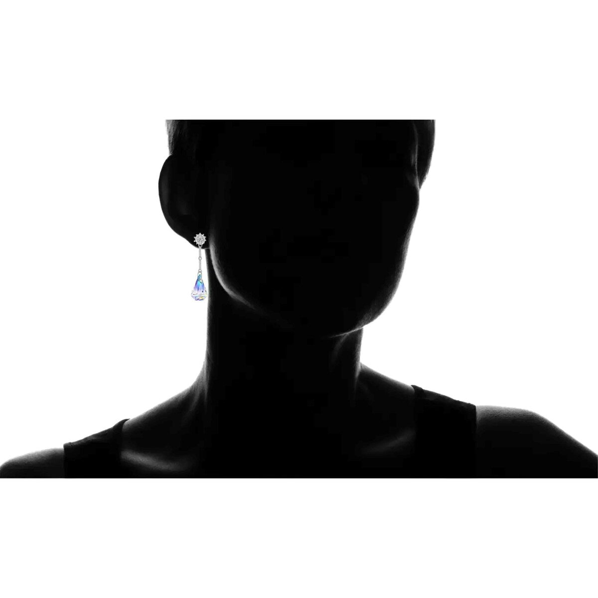 Premium Aurora Borealis Crystal Teardrop Drop Earrings - Ultimate Elegance