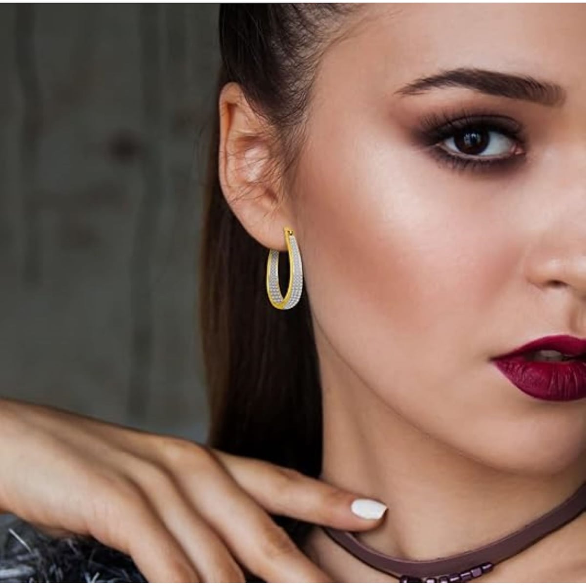 Premium White Pearl Inside Out Hoop Earrings for Women - Elegant Gold-Plated Design
