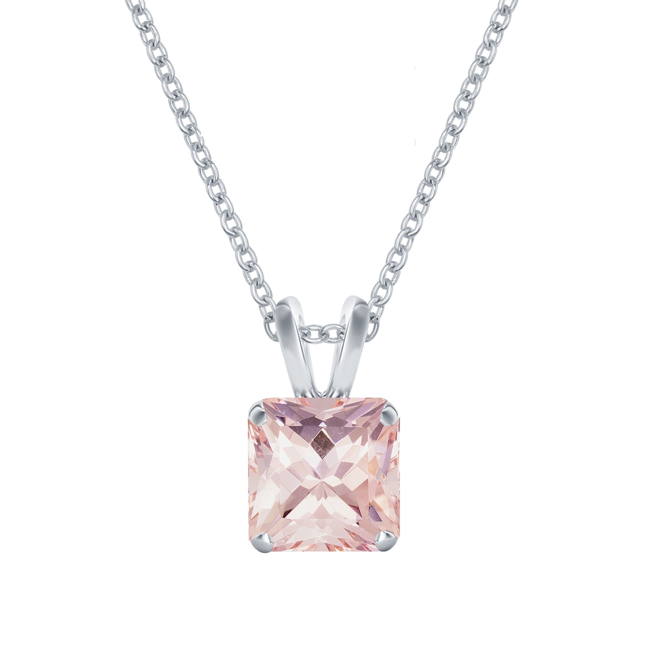 Ultimate Morganite Sterling Silver Jewelry Set: Solitaire Pendant & Stud Earrings for Women