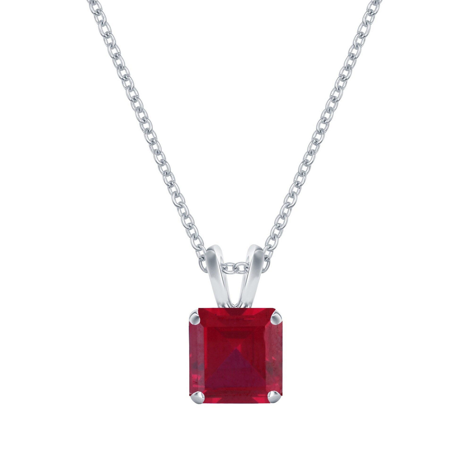 Premium V3 Jewelry Ruby Sterling Silver Pendant & Earrings Set - Ultimate Gift for July Birthdays
