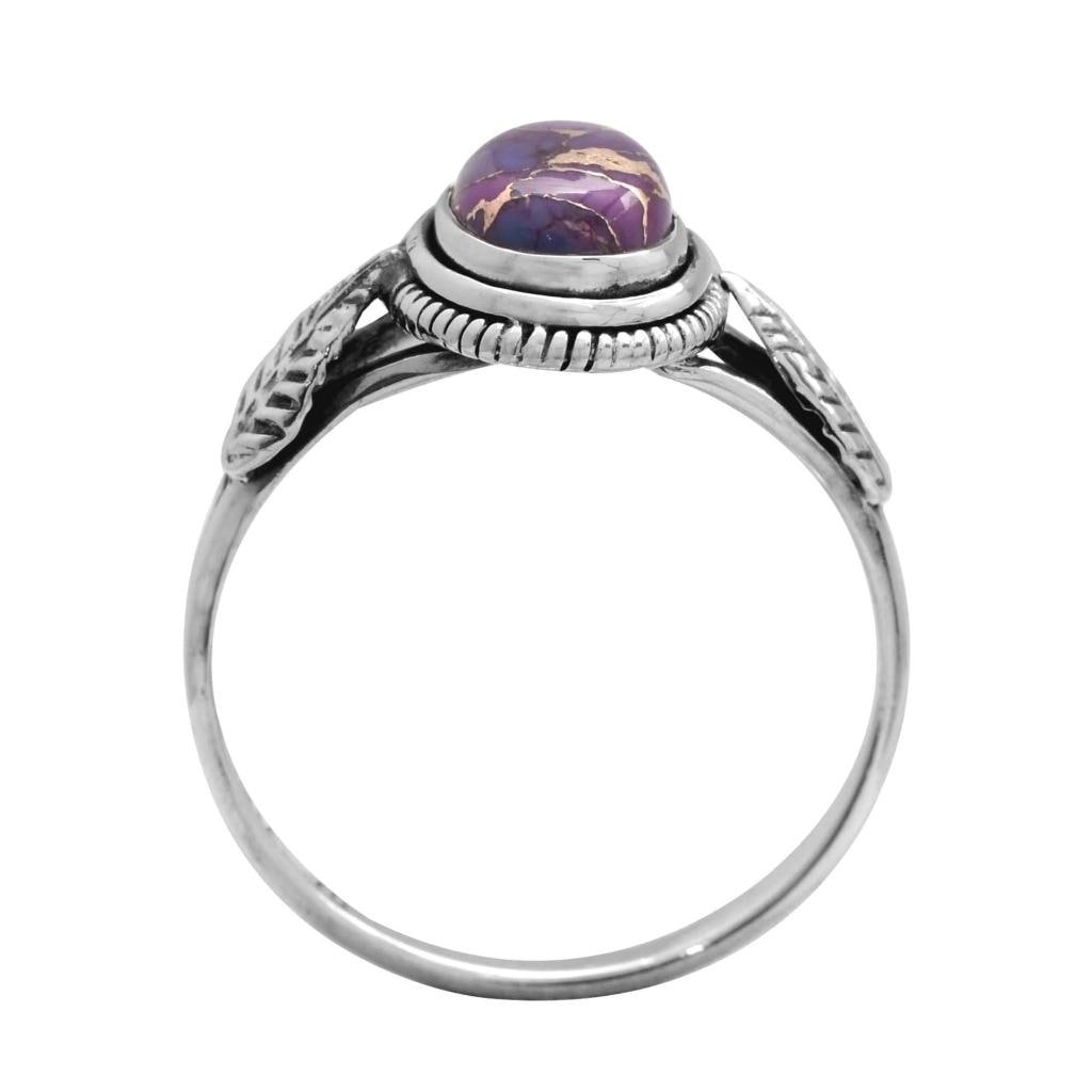 Premium YS Gems Sterling Silver Purple Copper Turquoise Ring - Ultimate Protection & Style