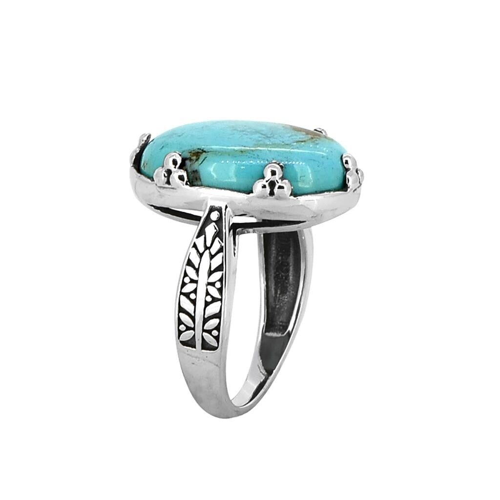 Premium Sterling Silver Blue Mohave Turquoise Ring – Ultimate Protection & Elegance